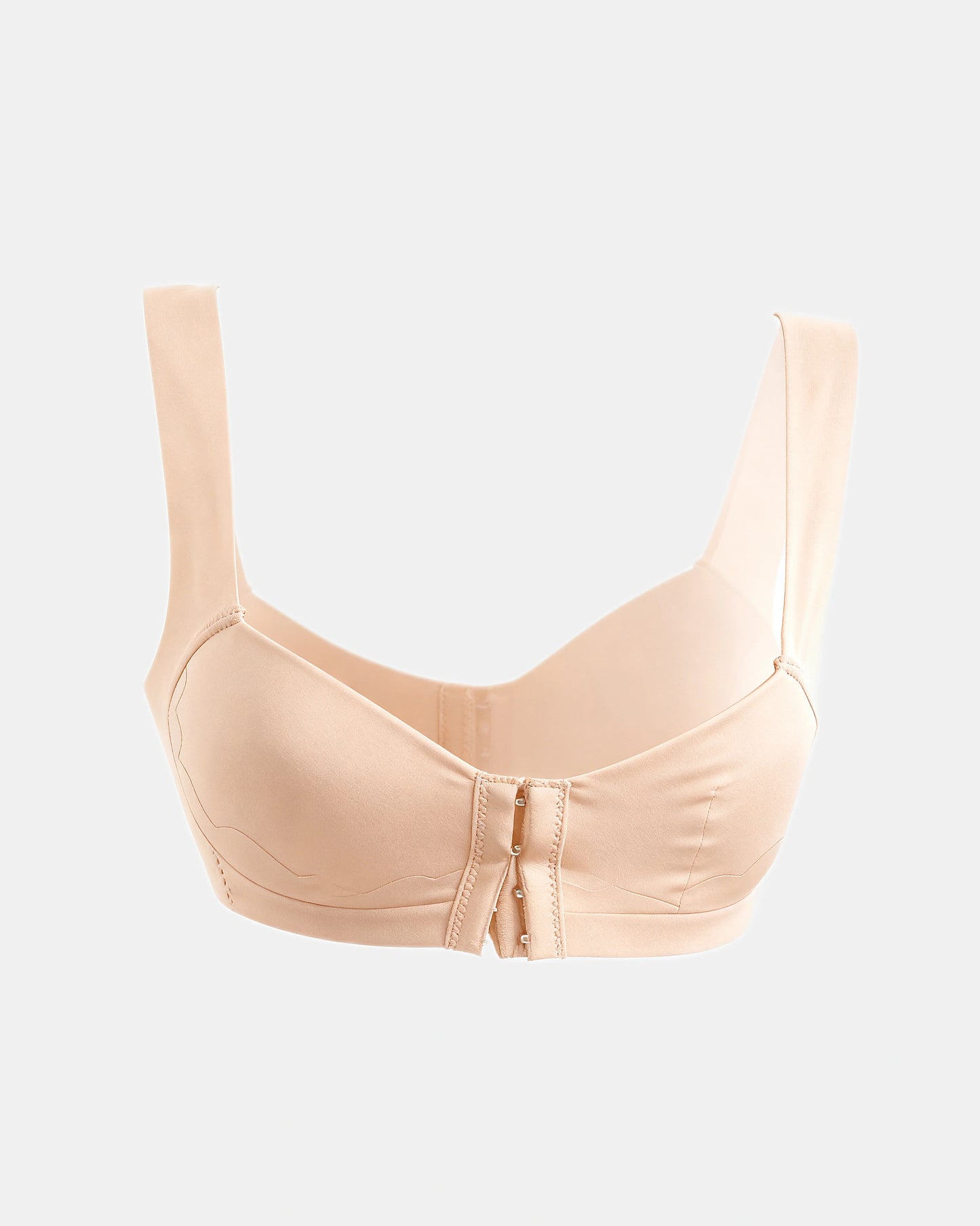 front closure lace trim bra Beige — Wear Rose