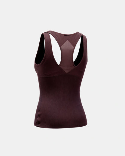built in bra support tank Aubergine — Wear Rose