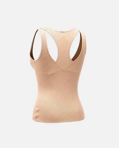 built in bra support tank Taupe — Wear Rose