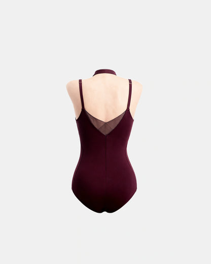 cross front cami bodysuit Plum — Wear Rose