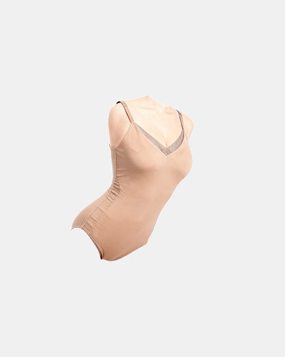 cross front cami bodysuit Taupe — Wear Rose
