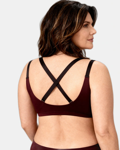 cross front support cami Plum — Wear Rose