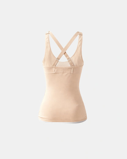 cross front support cami Taupe — Wear Rose
