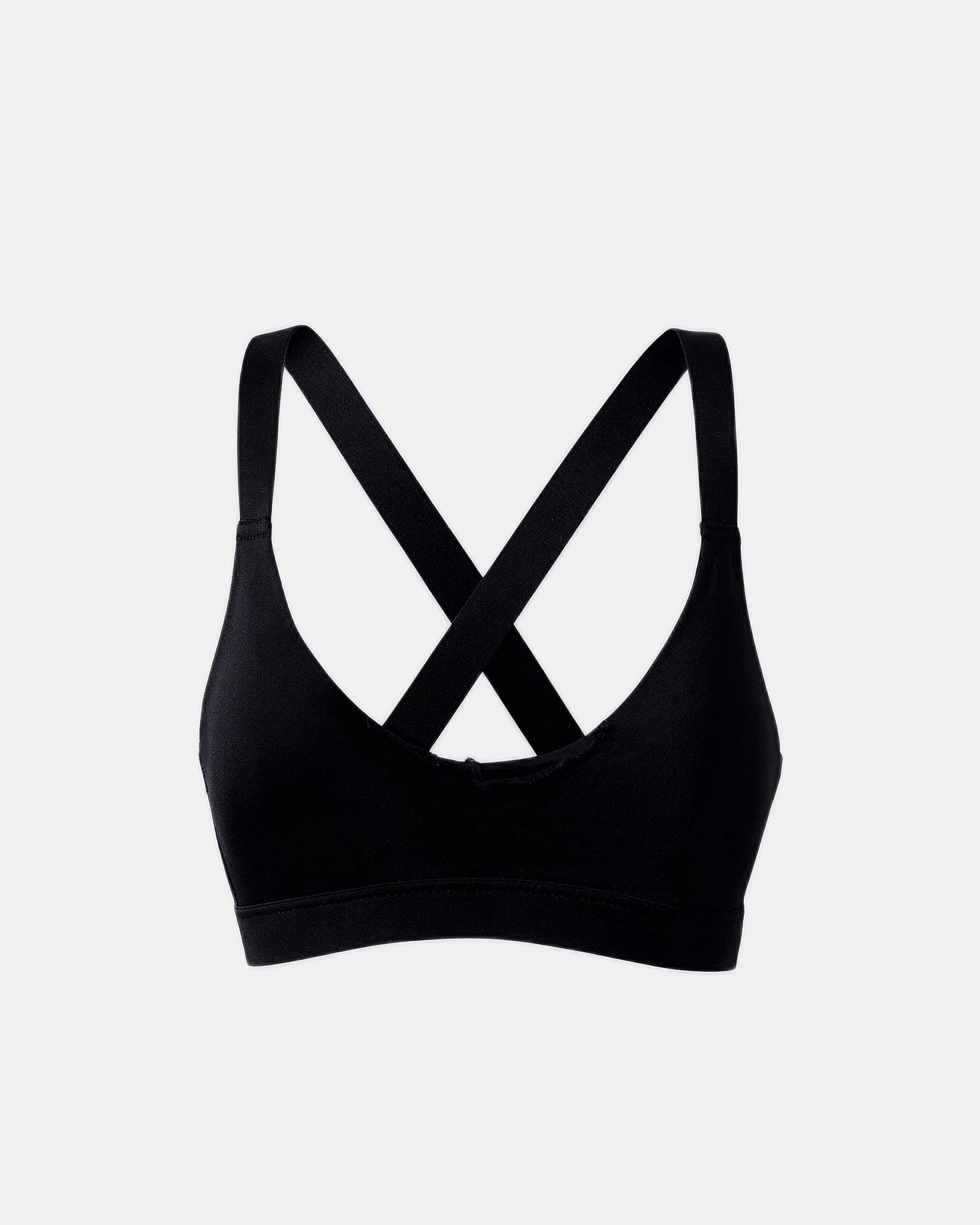 cross front v neck bra Black — Wear Rose