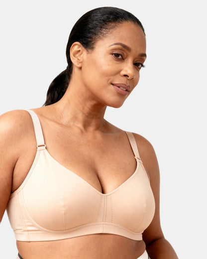 daily comfort wireless shaper bra Beige — Wear Rose