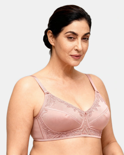 floral lace support bra Blush — Wear Rose