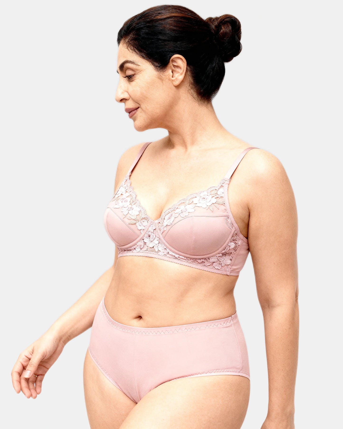 floral lace support bra Blush — Wear Rose