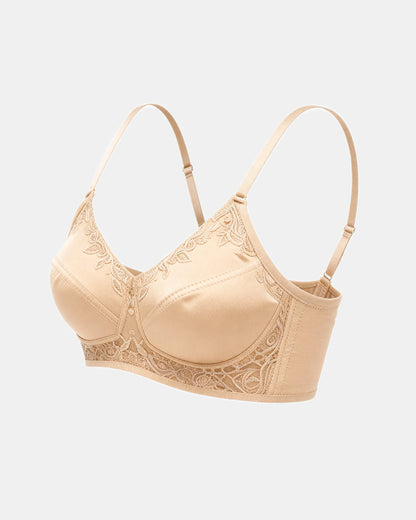 floral lace support bra Sand — Wear Rose