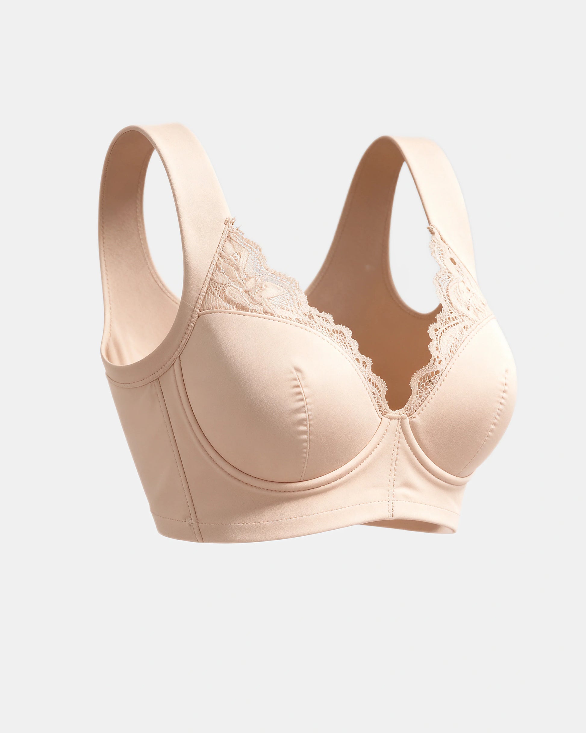 front closure lace bra Beige — Wear Rose