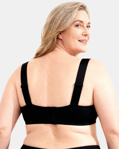 front closure lace trim bra Black — Wear Rose