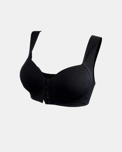 front closure lace trim bra Black — Wear Rose