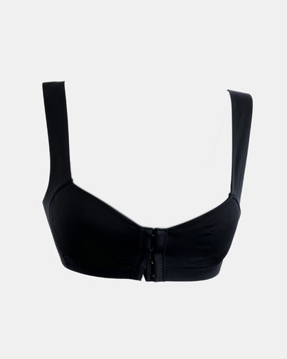 front closure lace trim bra Black — Wear Rose