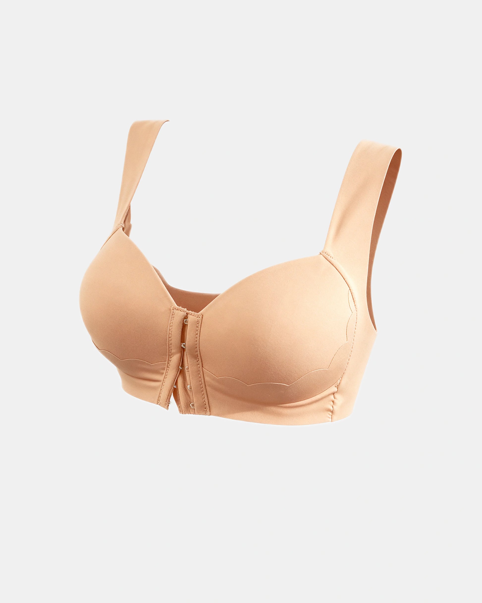 front closure lace trim bra Nude — Wear Rose