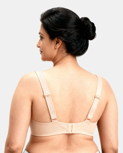 full coverage longline smoothing bra Beige — Wear Rose
