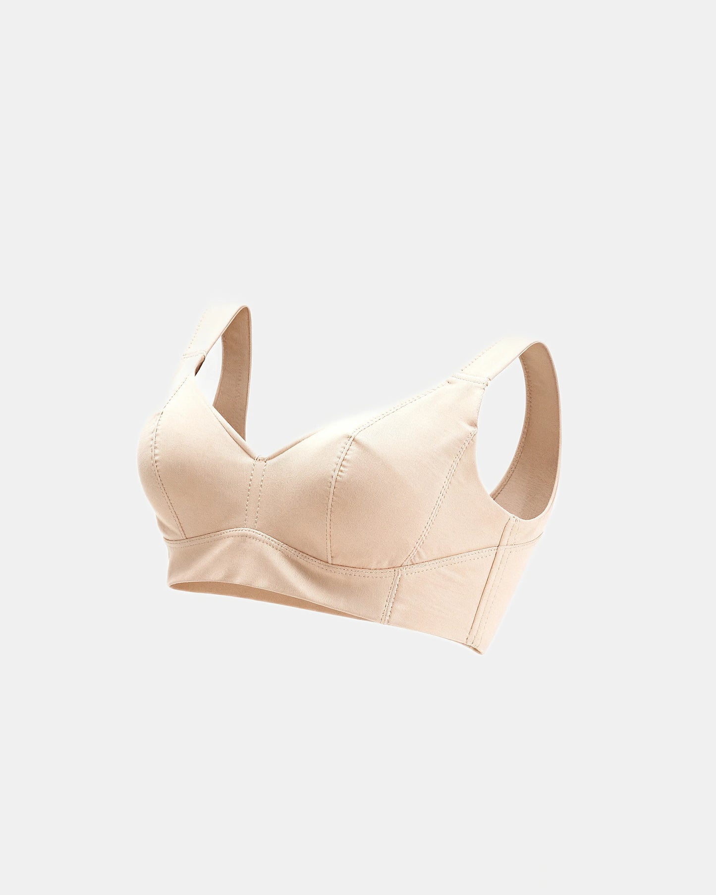 full coverage longline smoothing bra Beige — Wear Rose