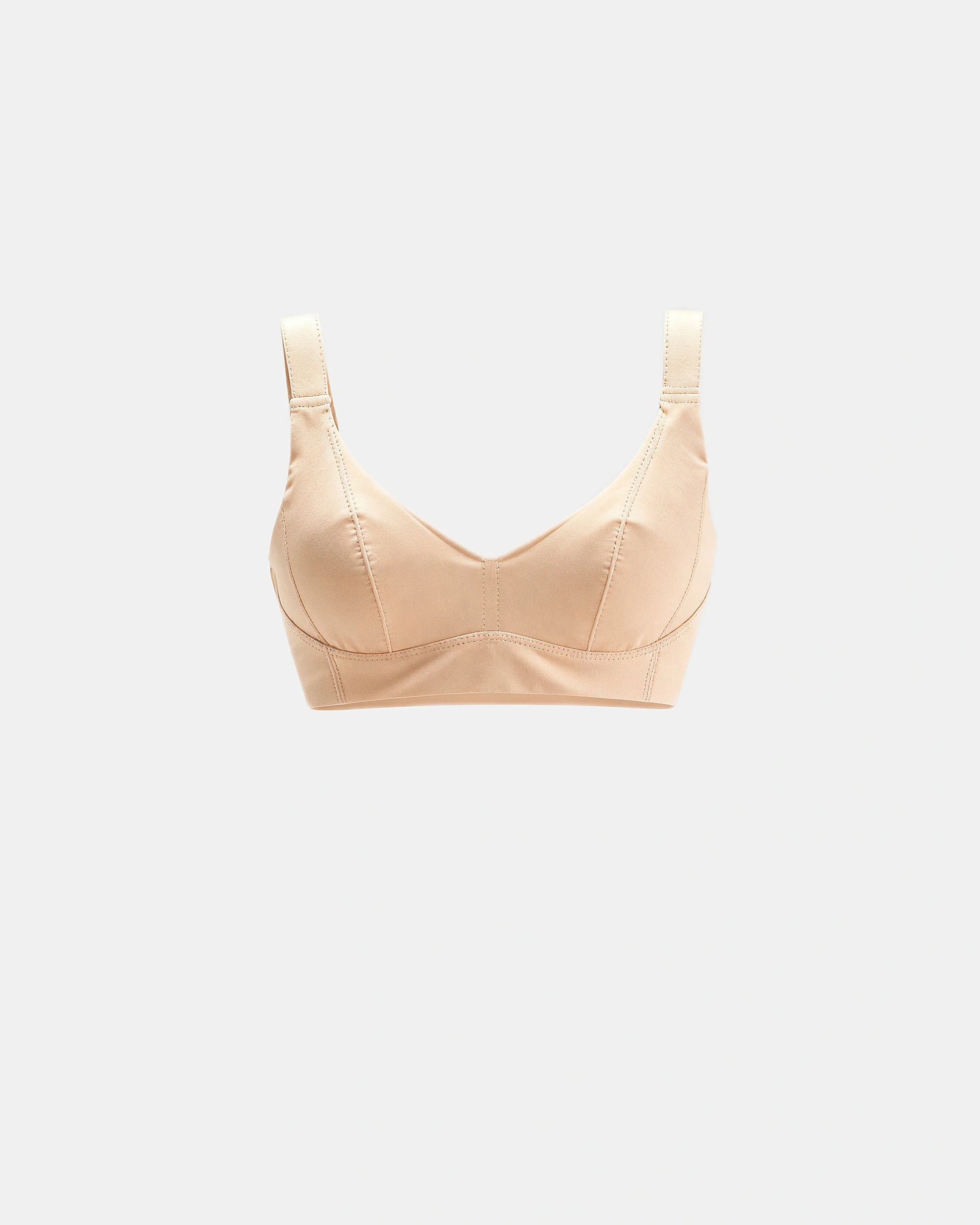 full coverage longline smoothing bra Beige — Wear Rose