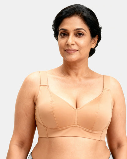 full coverage longline smoothing bra Nude — Wear Rose