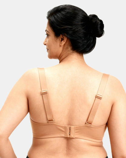 full coverage longline smoothing bra Nude — Wear Rose