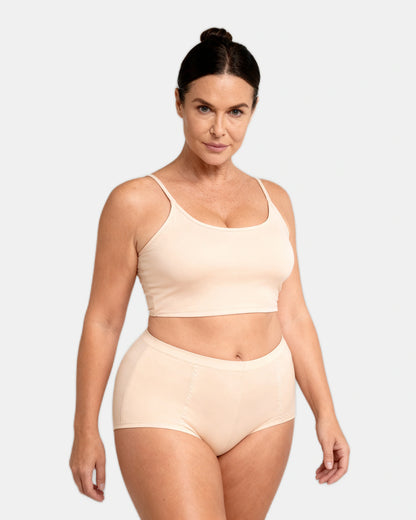 high waist brief Beige — Wear Rose
