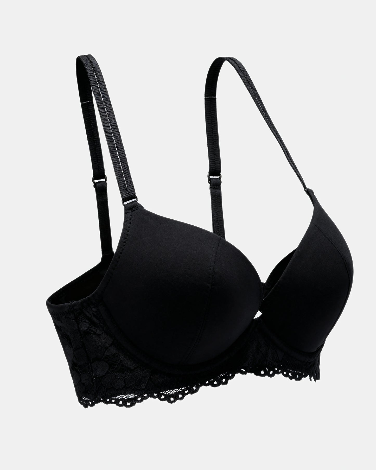 lace mesh push up bra Black — Wear Rose