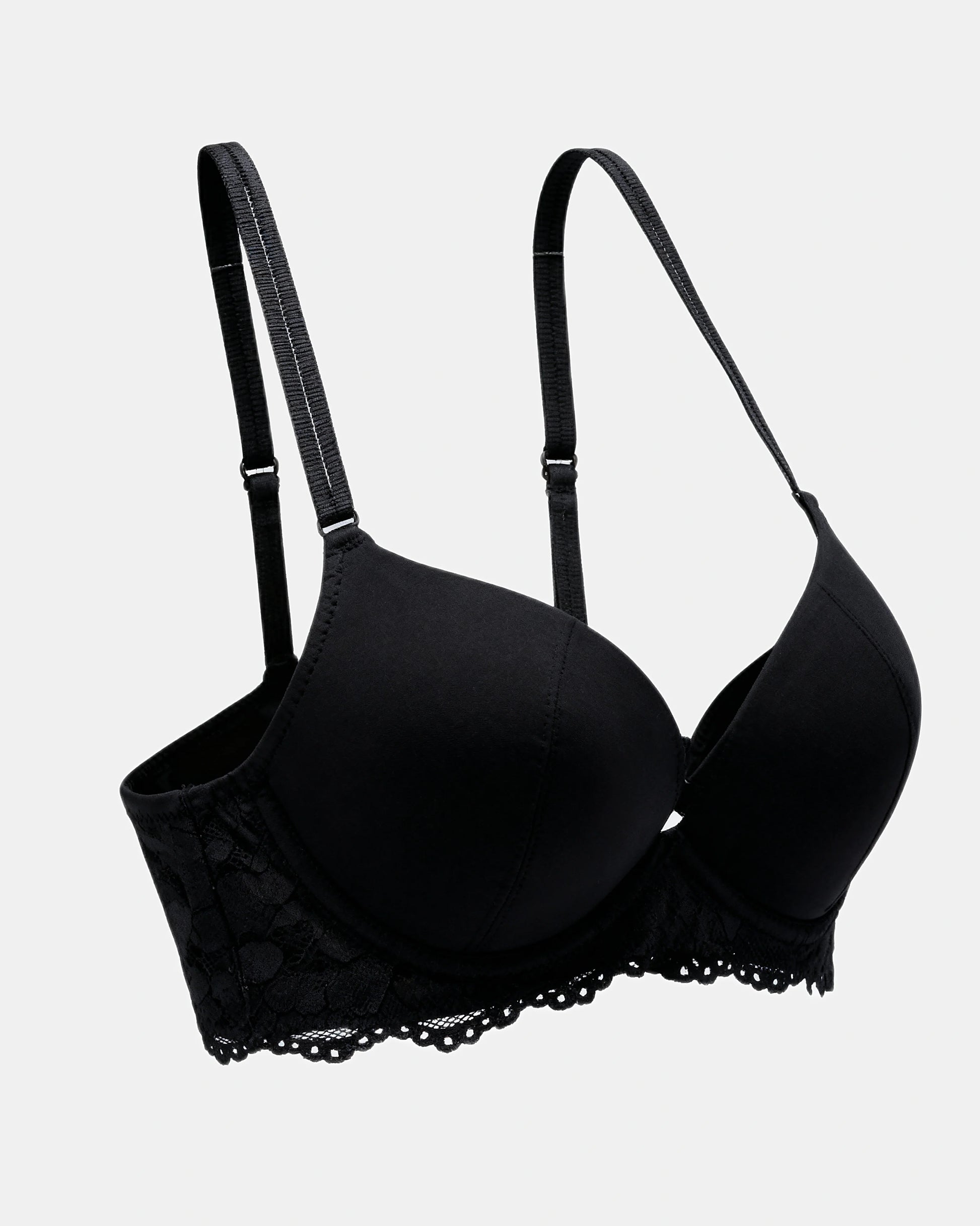lace mesh push up bra Black — Wear Rose