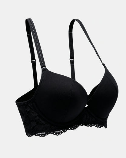 lace mesh push up bra Black — Wear Rose