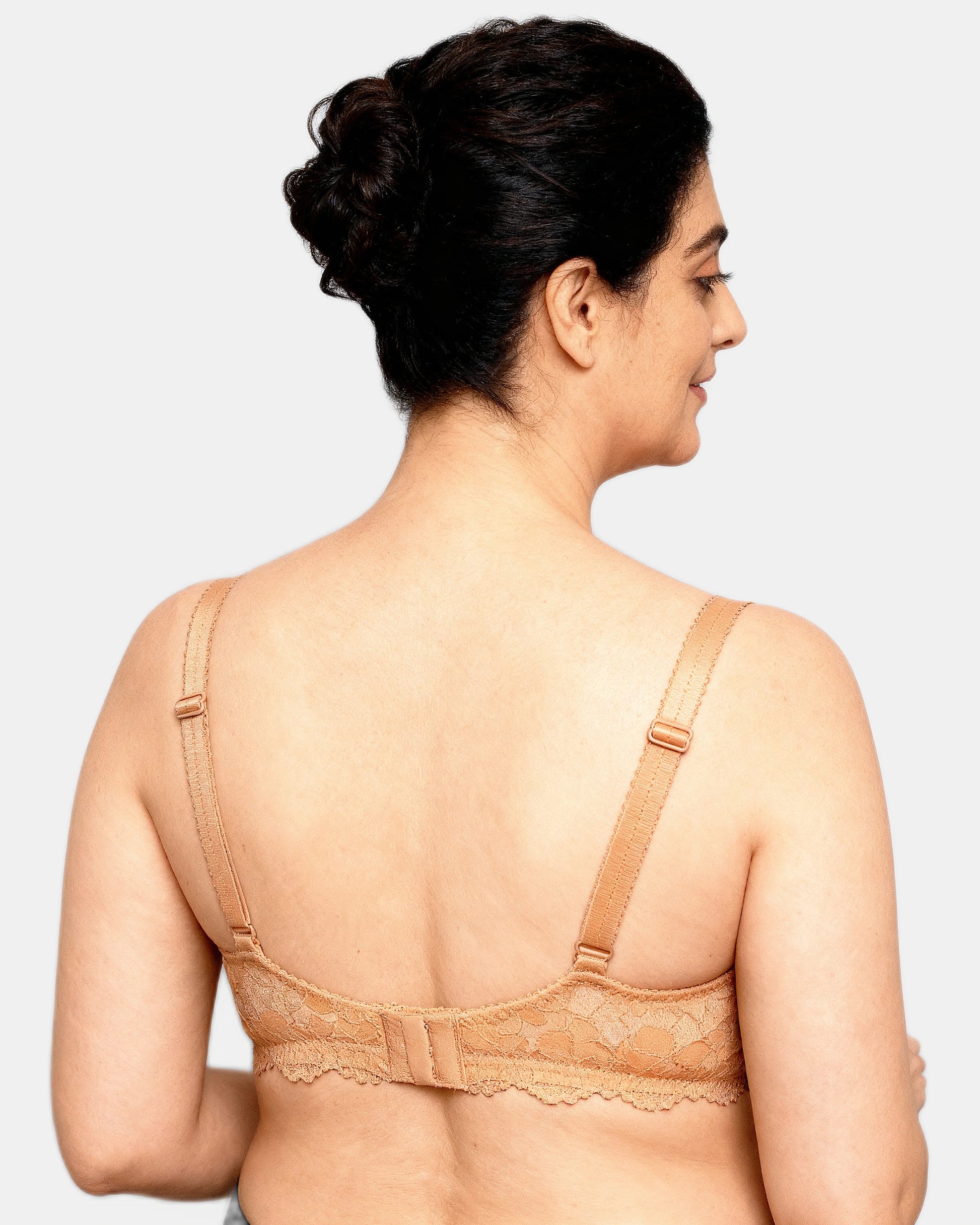 lace mesh push up bra Nude — Wear Rose