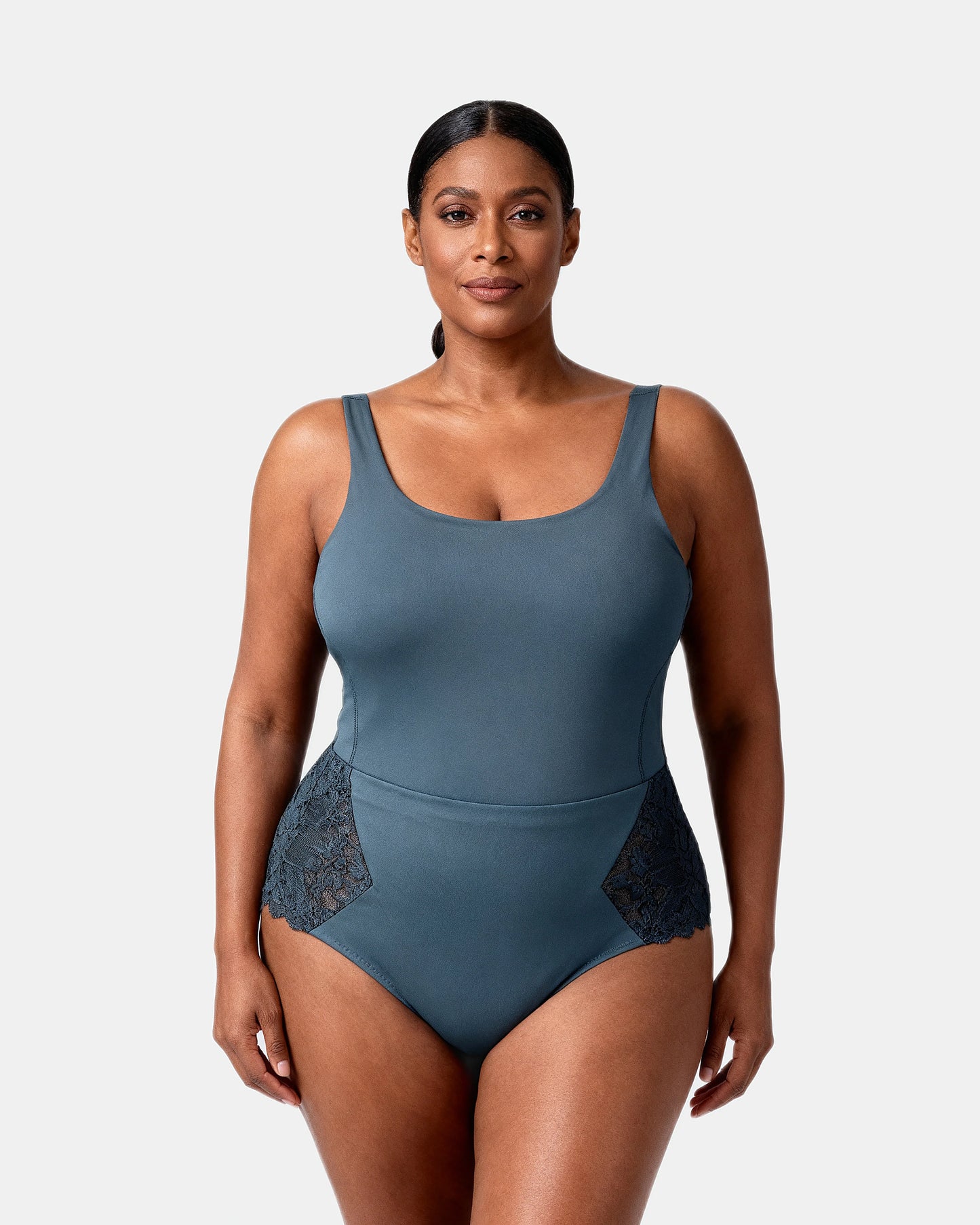 lace trim brief Slate — Wear Rose