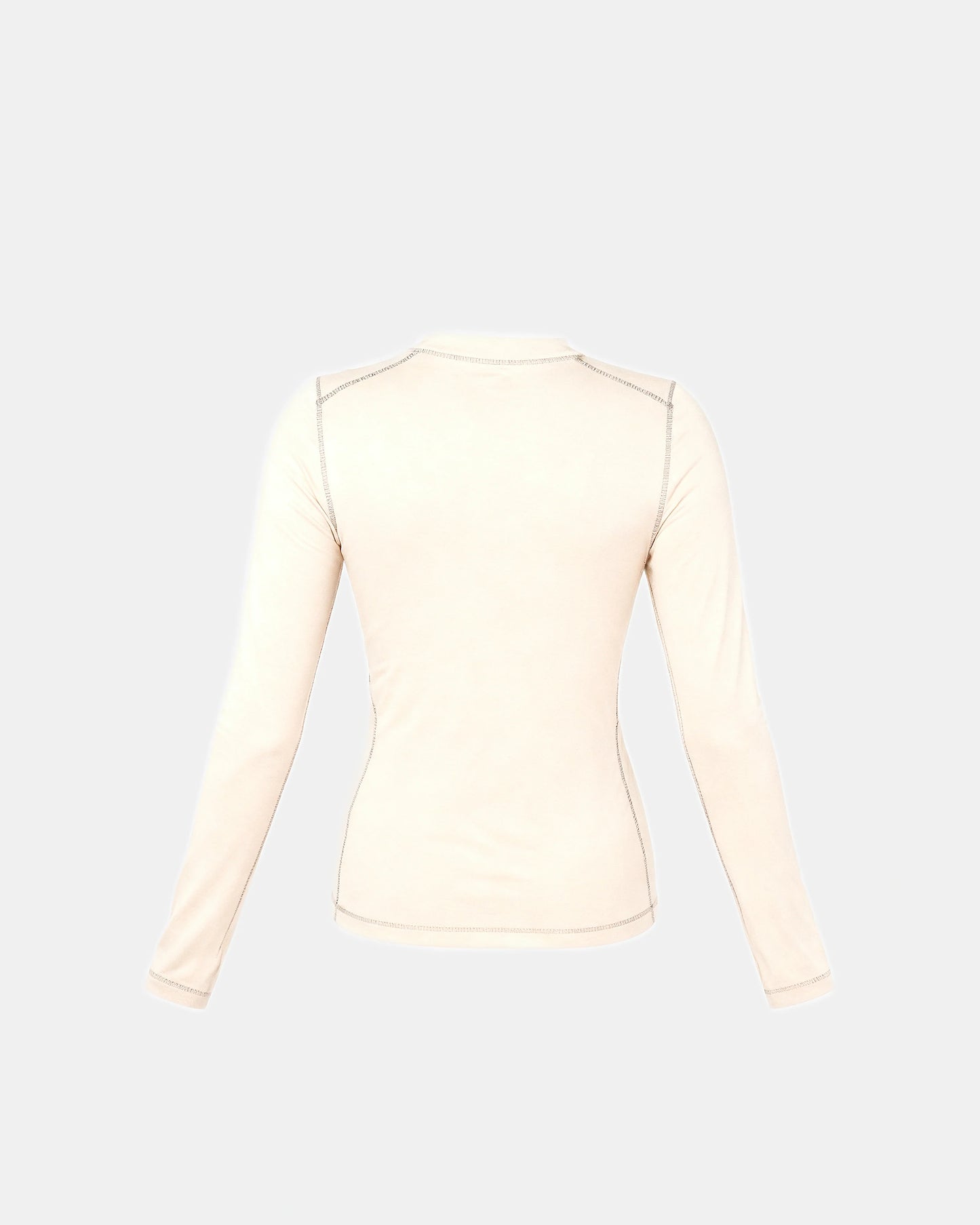 long sleeve baby tee Beige — Wear Rose