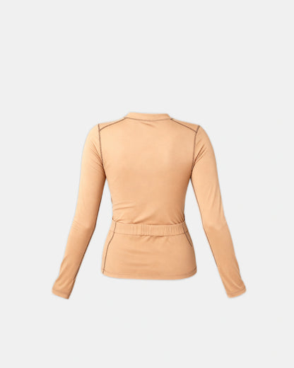 long sleeve baby tee Nude — Wear Rose
