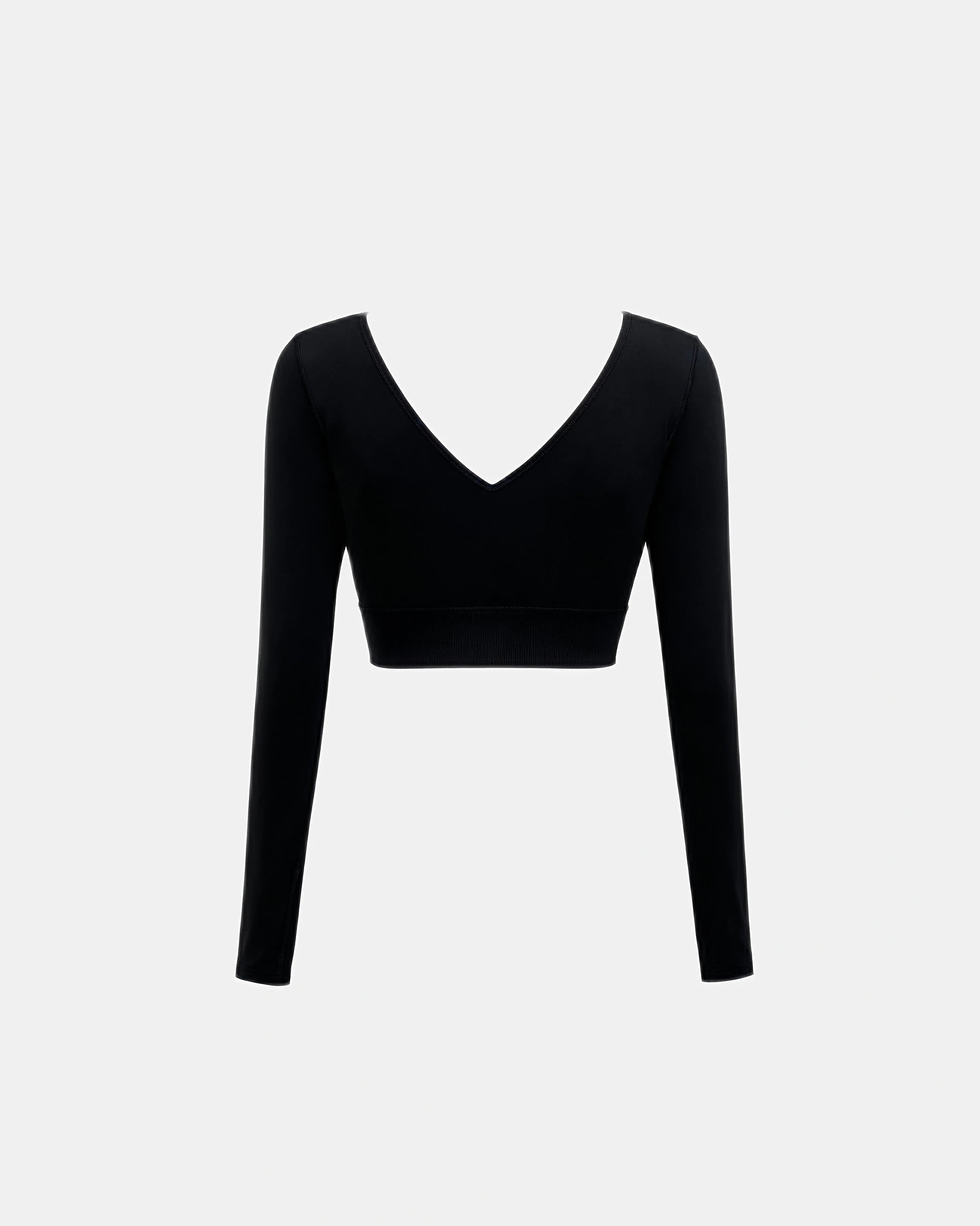 long sleeve ruched bodysuit Black — Wear Rose