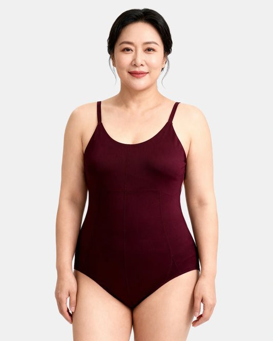 low back sculpting bodysuit Plum — Wear Rose