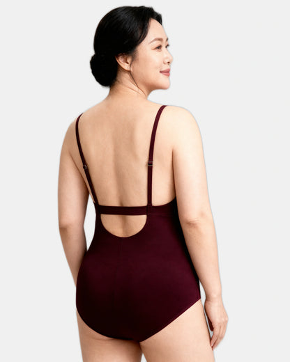 low back sculpting bodysuit Plum — Wear Rose