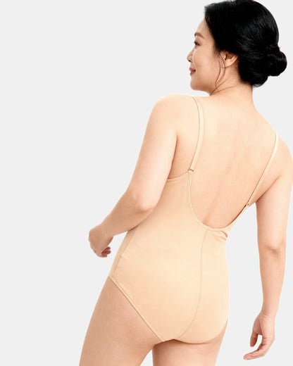 low back sculpting bodysuit Sand — Wear Rose