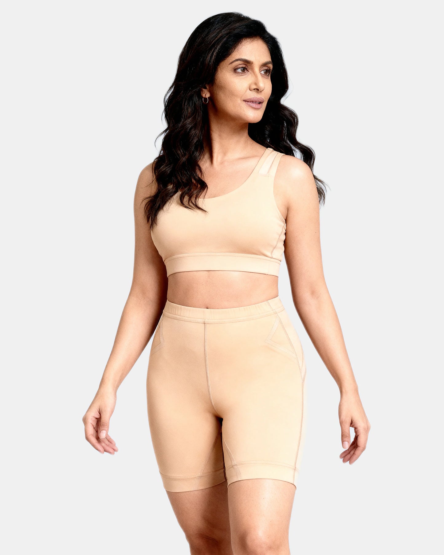 mesh sculpting high waist short Sand — Wear Rose