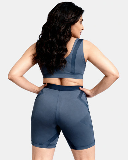 mesh sculpting high waist short Slate — Wear Rose