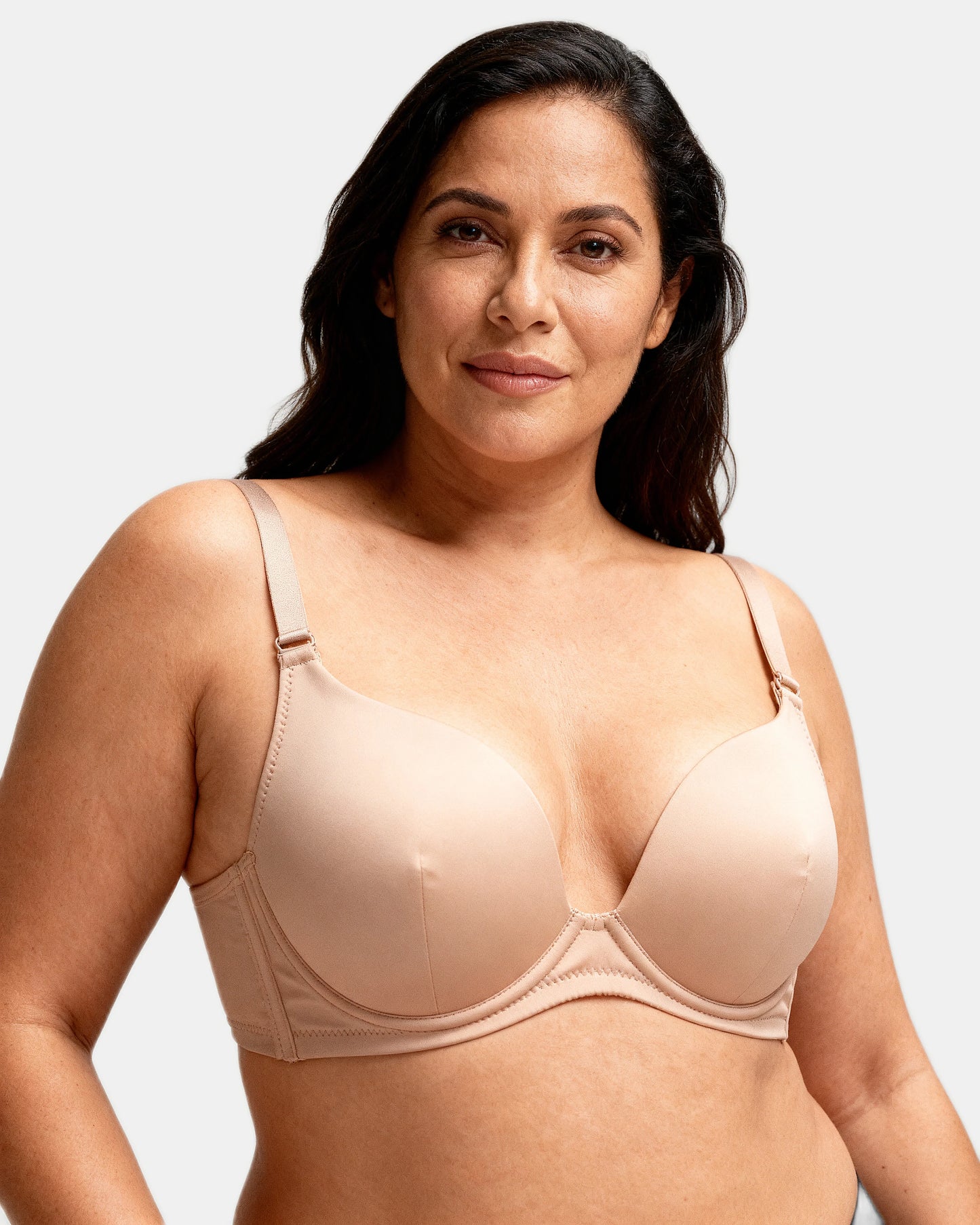 seamless strapless front closure bra Beige — Wear Rose