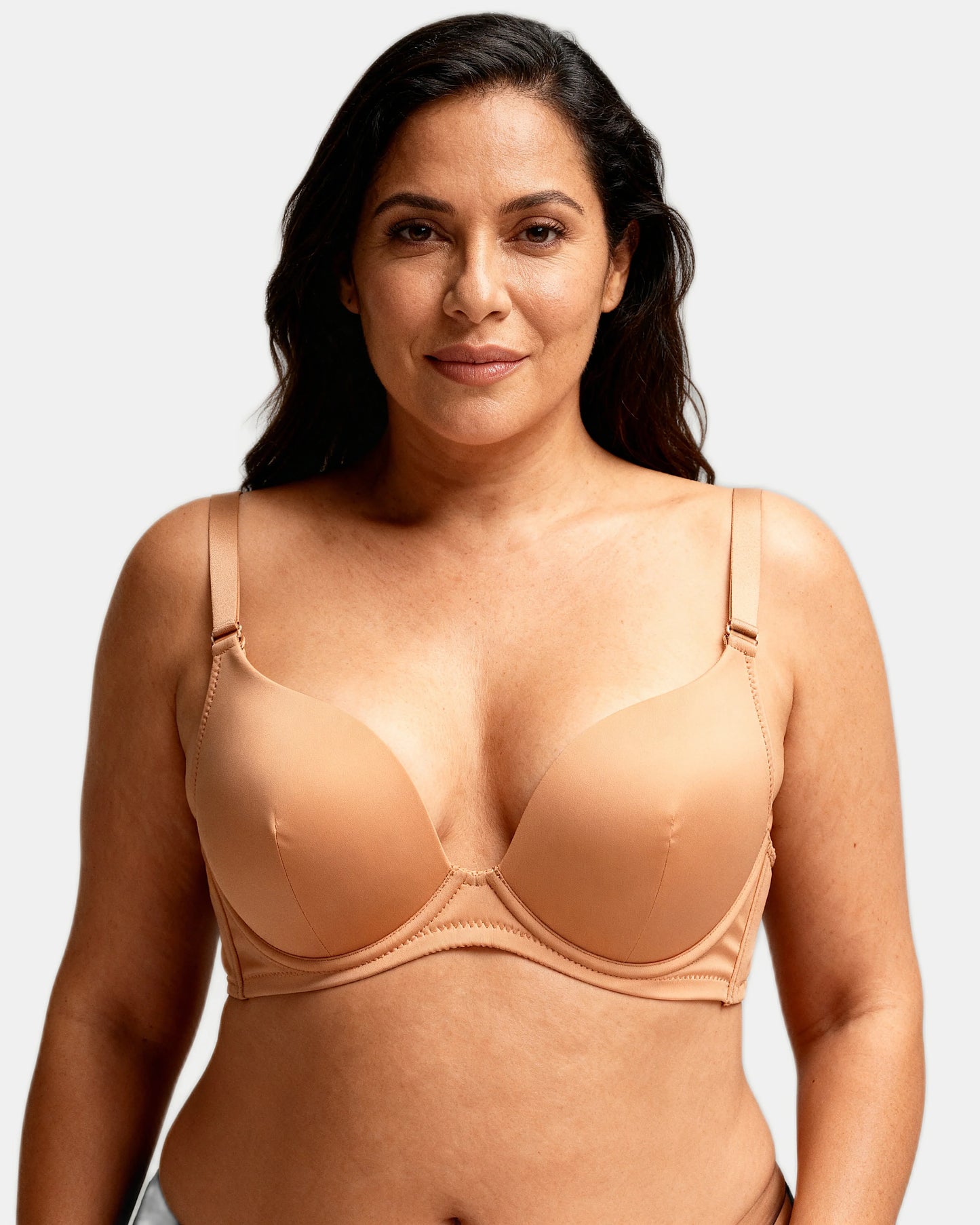 seamless strapless front closure bra Nude — Wear Rose
