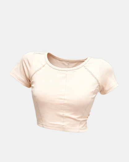 square neck ribbed tank Beige — Wear Rose
