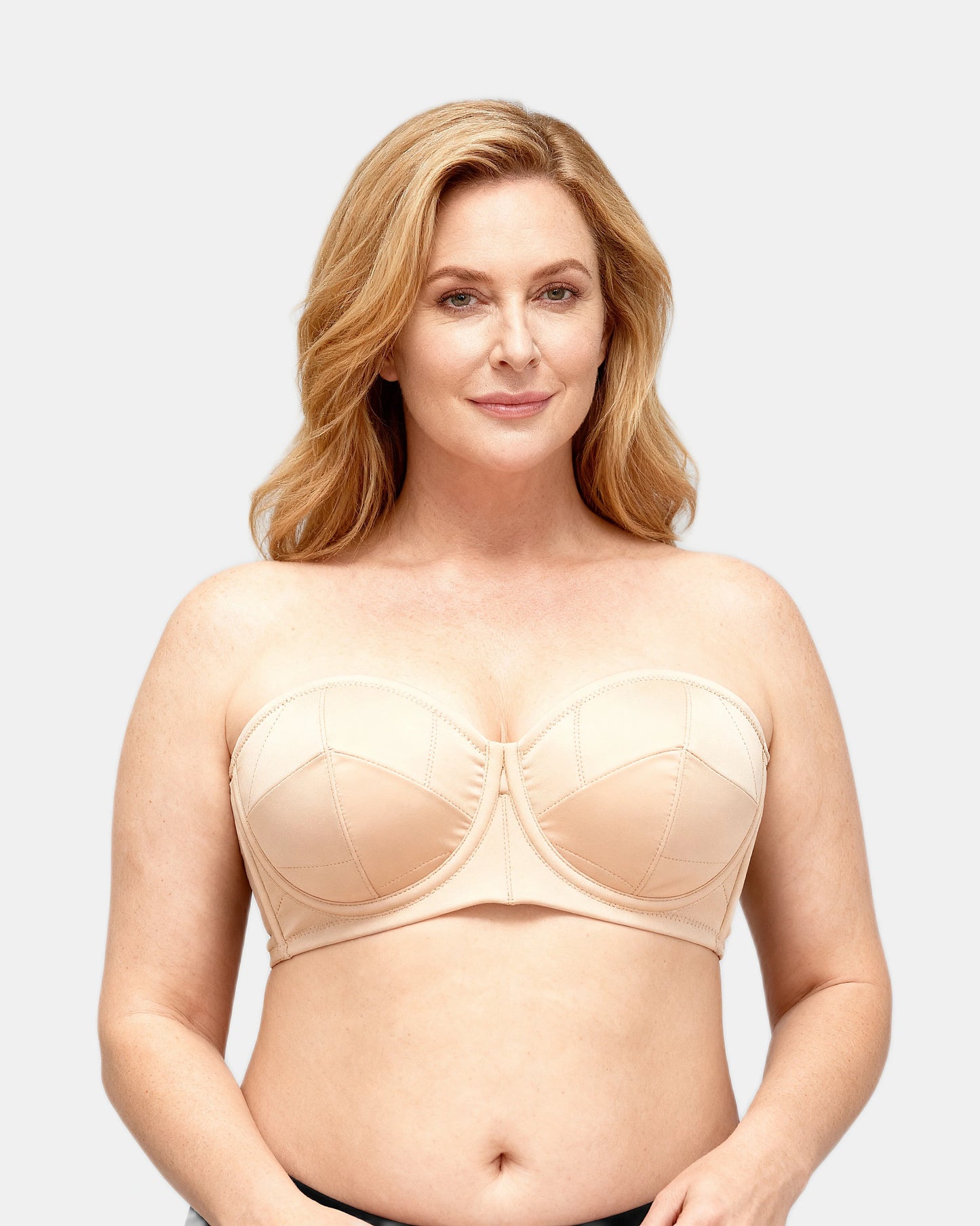strapless wrap bra Beige — Wear Rose