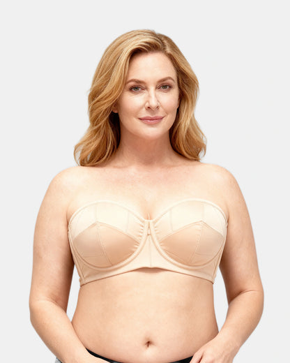 strapless wrap bra Beige — Wear Rose