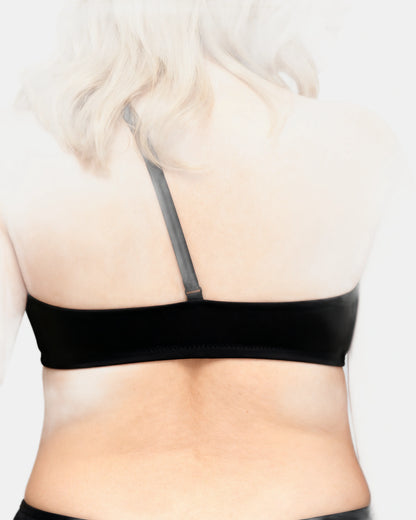 strapless wrap bra Black — Wear Rose