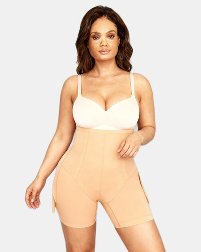 ultra high waisted bbl shorts Nude — Wear Rose