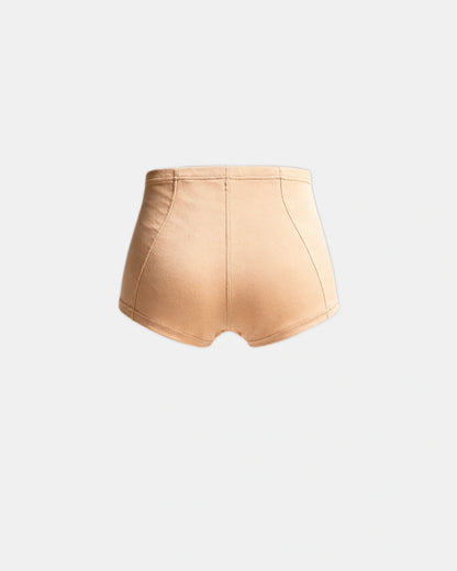 ultra high waisted bbl shorts Nude — Wear Rose