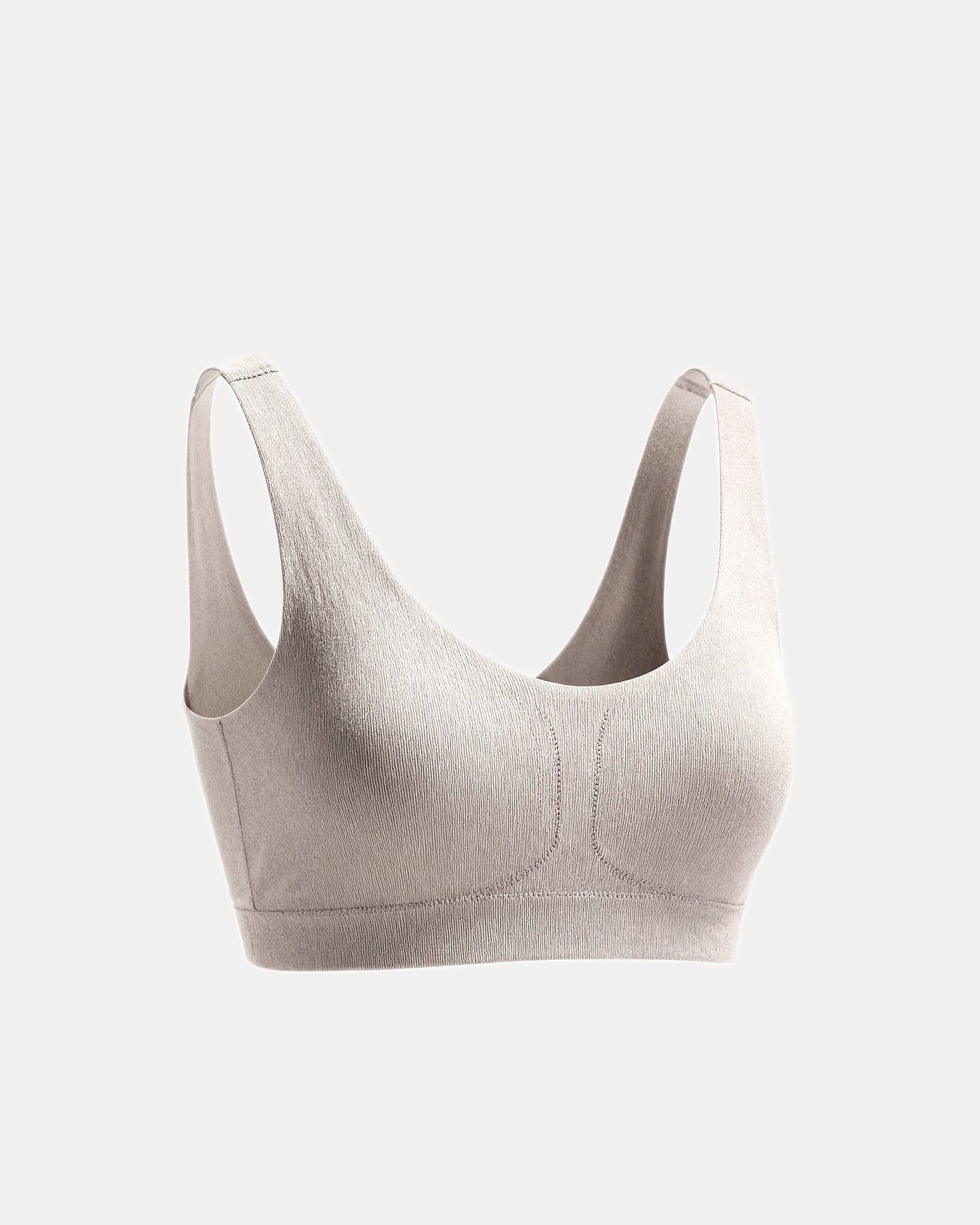 v neck wireless support bra Moon Grey — Wear Rose