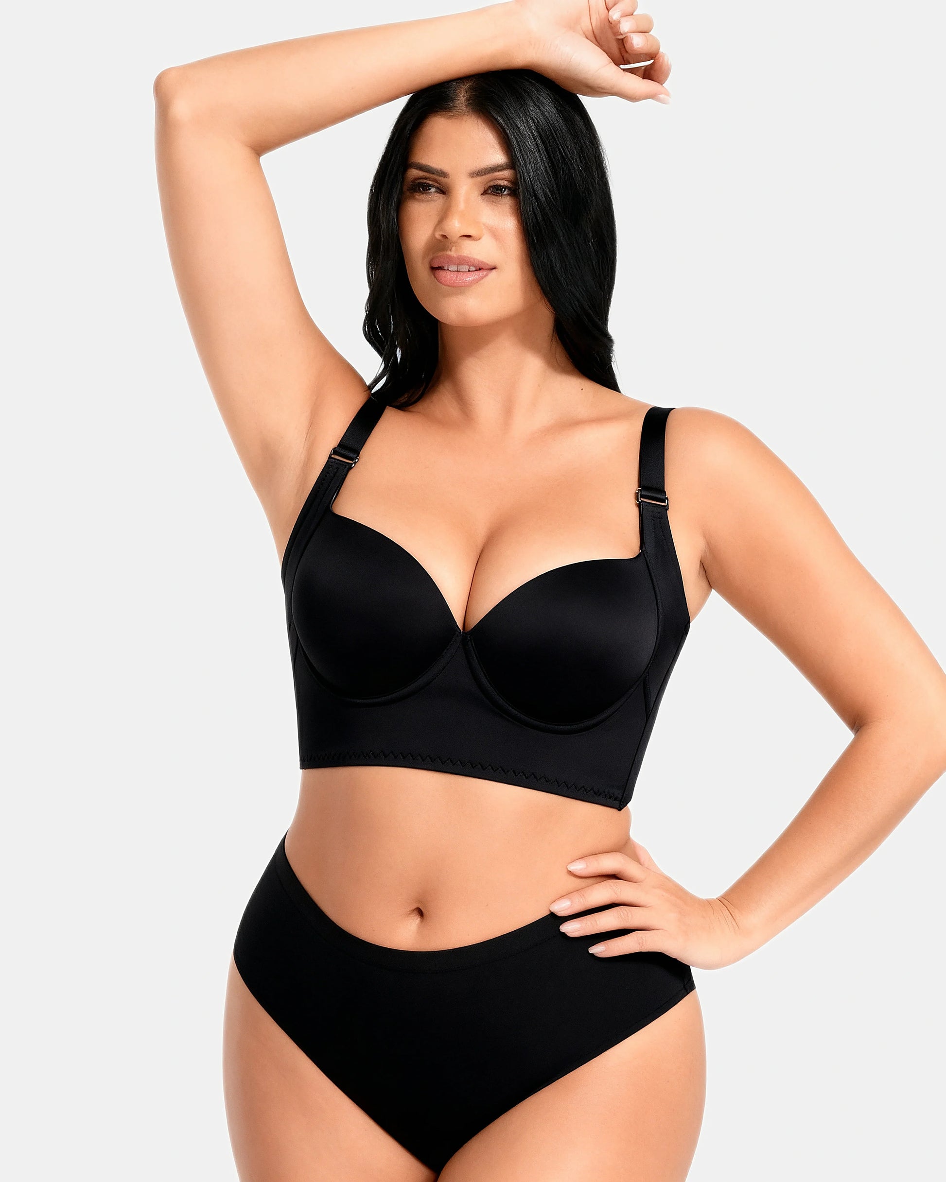 wide band shaping bra Black — Wear Rose