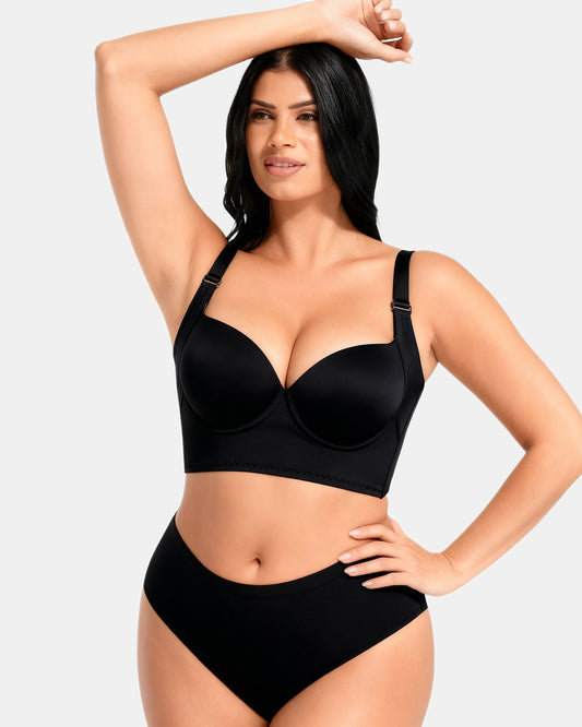 wide band shaping bra Black — Wear Rose