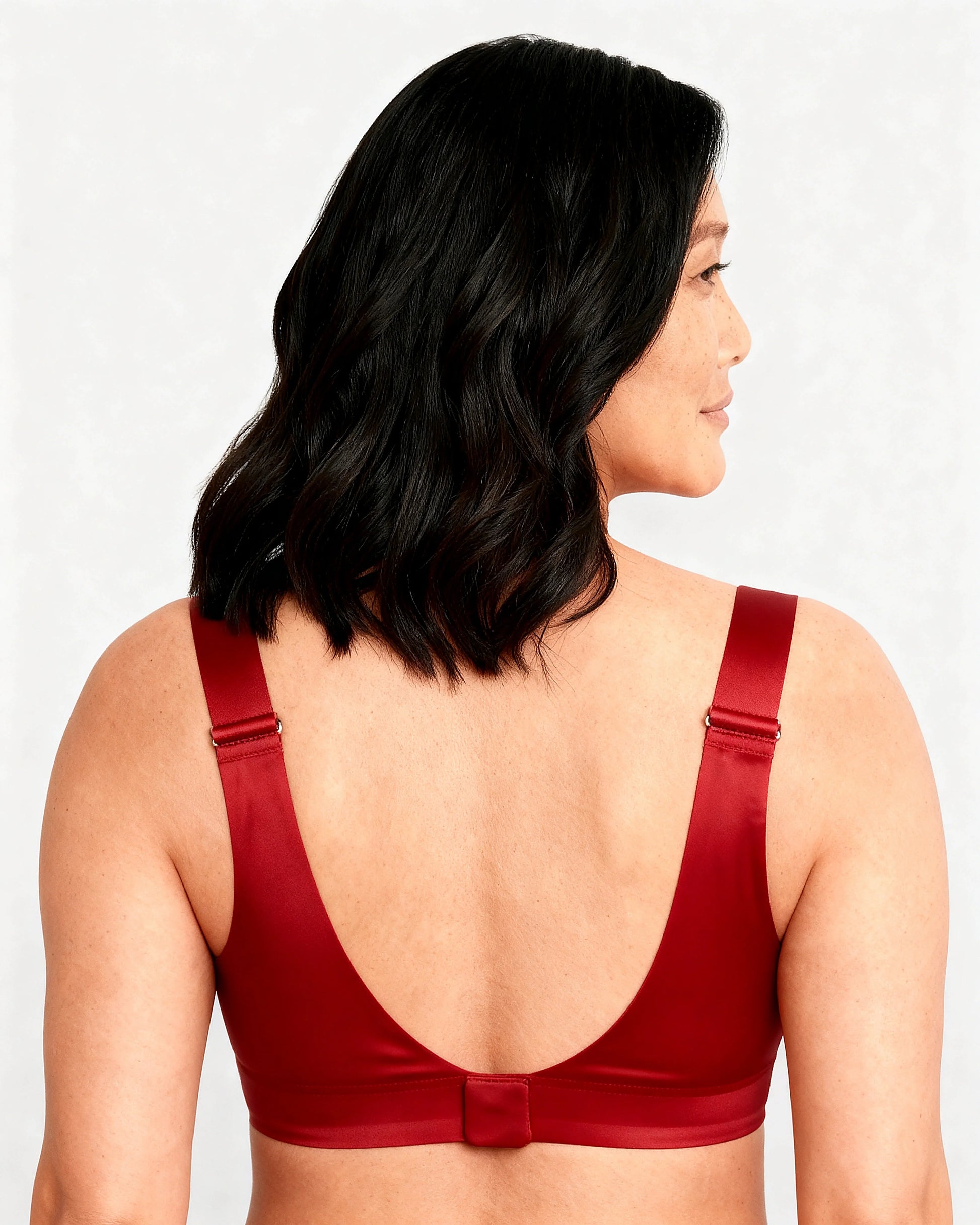 women's wireless seamless full coverage t-shirt bra Red — Wear Rose