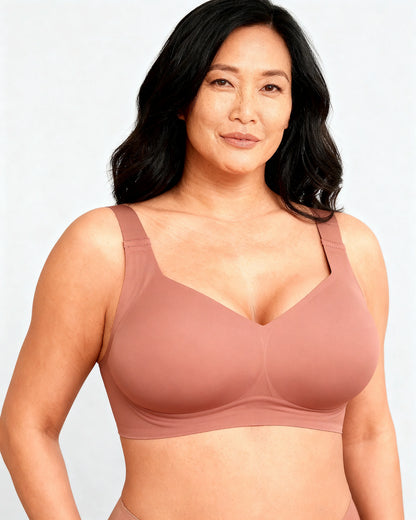 women's wireless seamless full coverage t-shirt bra Rose — Wear Rose