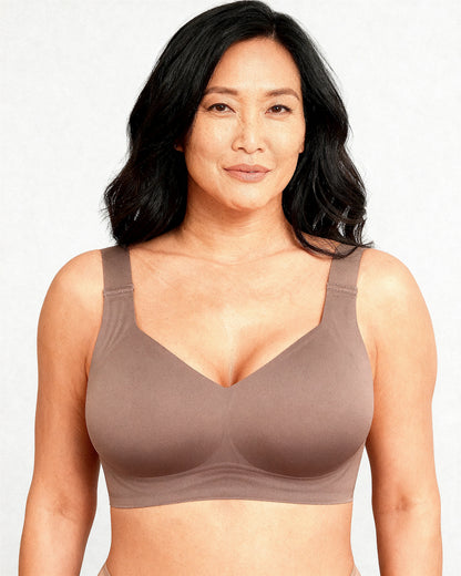 women's wireless seamless full coverage t-shirt bra Taupe — Wear Rose